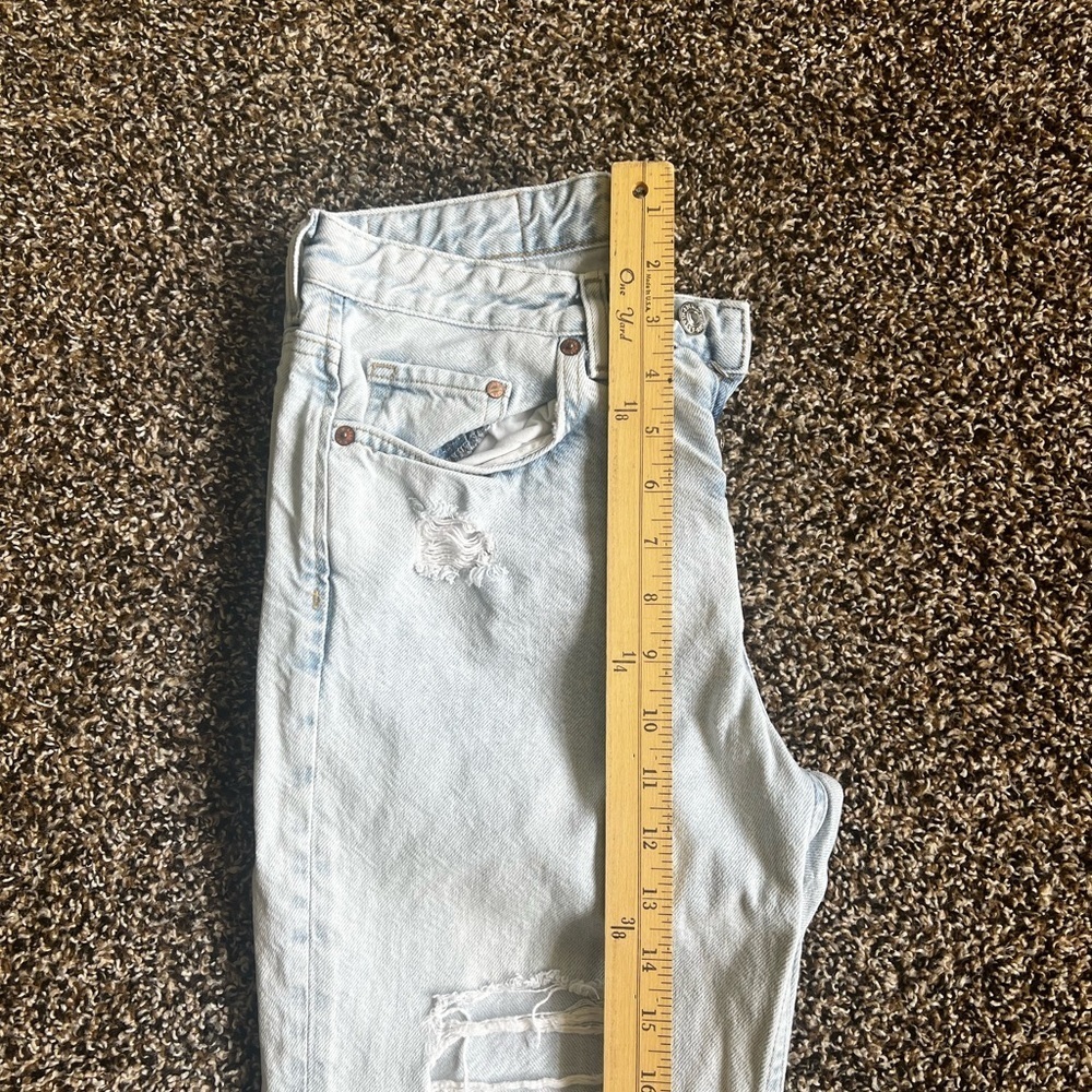 Blue Boyfriend Jeans with Distressed Details - Picture 6 of 7